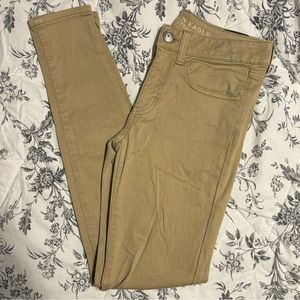 American Eagle Tan Jegging Super Stretch Pants